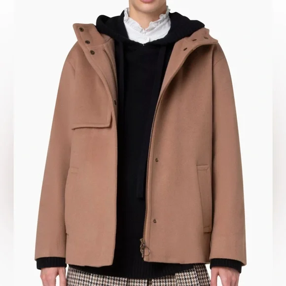 Akris Punto Hooded Wool-Blend Coat - Picture 7 of 16